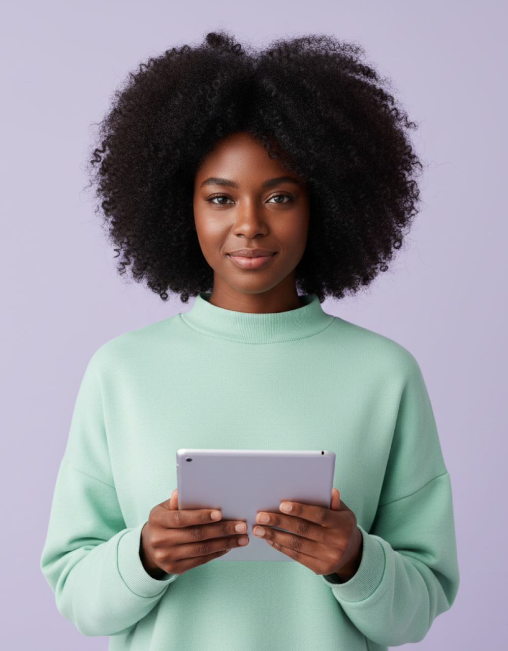 Professional using tablet